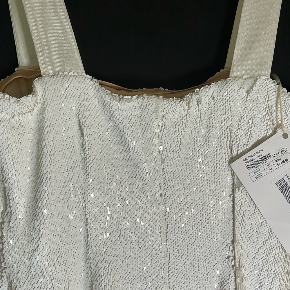NWT MSRP $1445 GALVAN LONDON SALAR SEQUIN COCKTAIL MINI-DRESS - SIZE US 12 - Picture 13 of 14